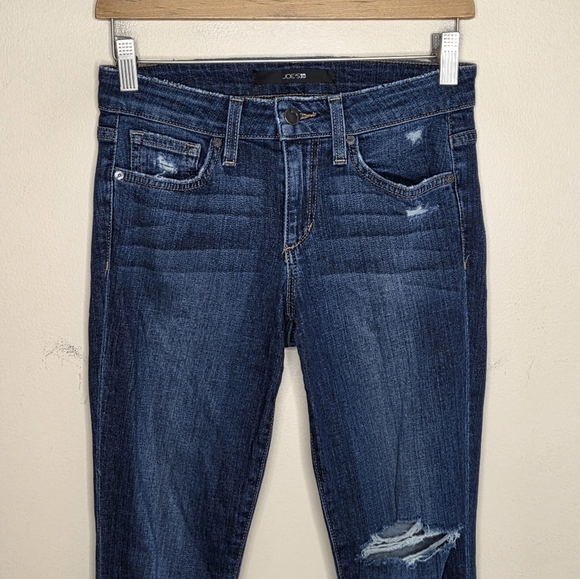 Joe's Jeans | Distressed Dark Wash Skinny Jeans Size 26 - Picture 2 of 7